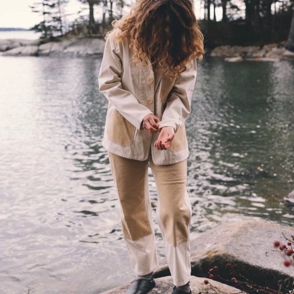 Rudy Jude Cream and Tan Straight Leg Pants - Picture 3 of 11